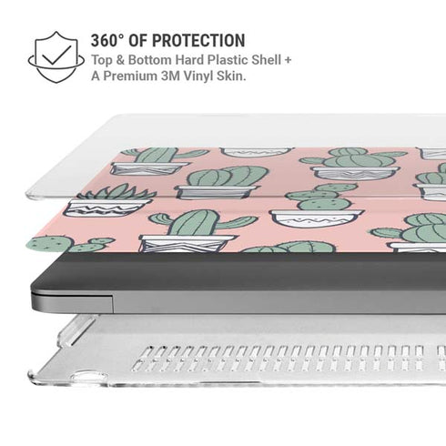 Pink Cactus MacBook Pro 14in (2021-24) Case plus Skin